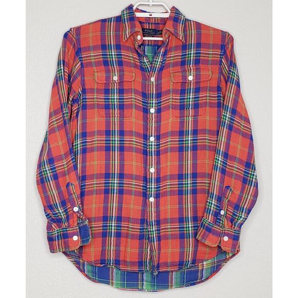 Polo by Ralph Lauren Other - Polo Ralph Lauren Button Down Shirt Mens Size Large Red Plaid Long Sleeve Collar